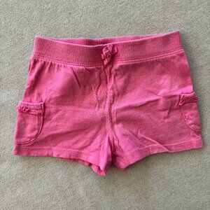 EUC Jumping Beans Bright Pink Play Cargo Shorts Sz 24 mos